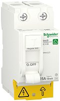 Выключатель дифференциального тока УЗО Schneider Electric Resi9 2п 25А 10мА 6кА тип A